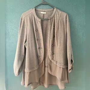 Maurice’s Women’s cardigan with buttons and sheer trim ruffle